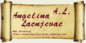 Angelina Lačnjevac vizit kartica